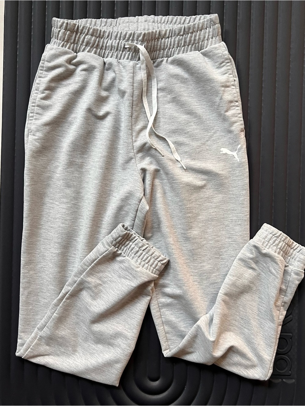 Puma Light Gray flowy Jogger Sweatpants with Drawcord sz XS